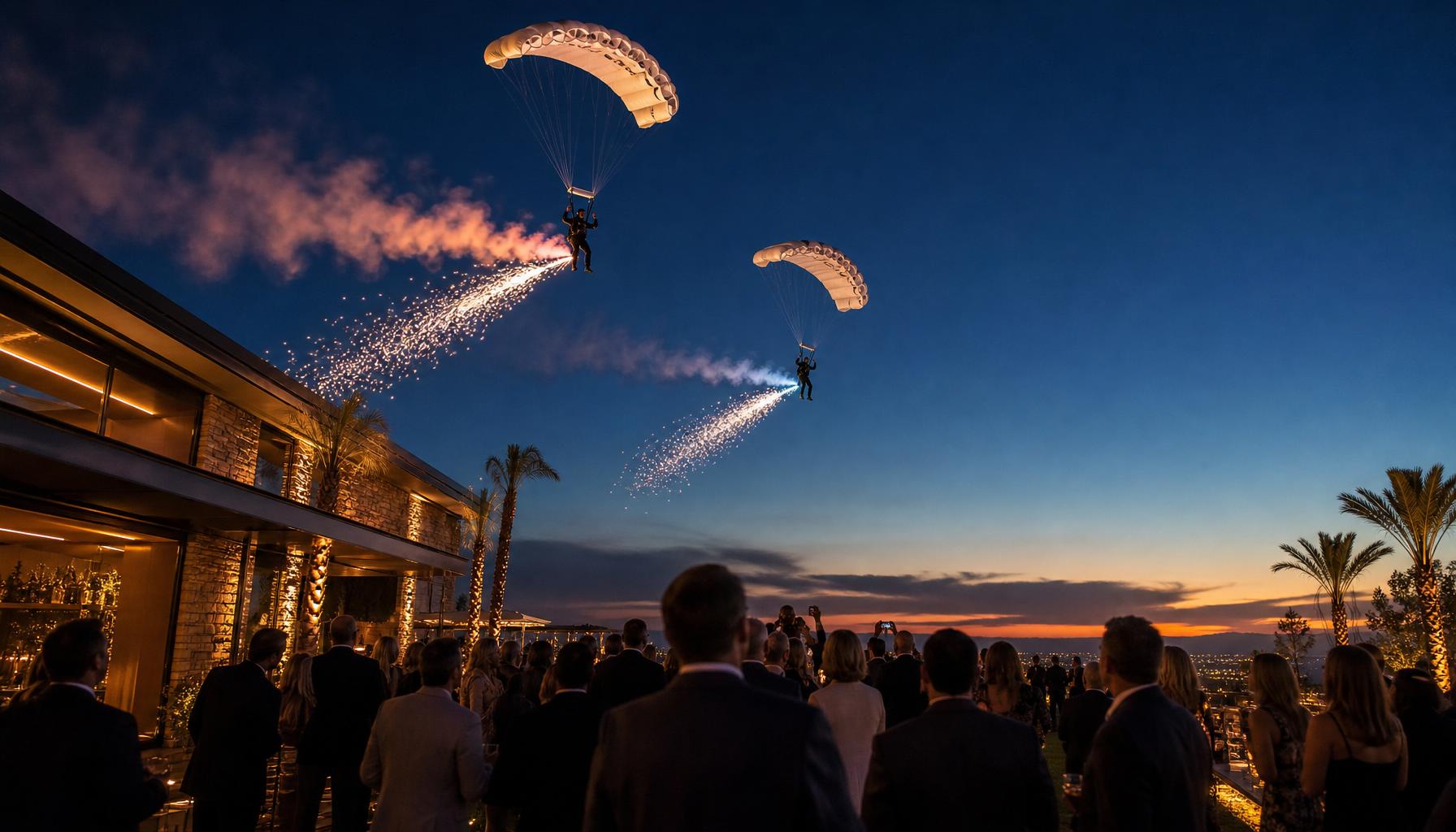Corporate Event Entertainment: Hire Skydivers - ParaDemo